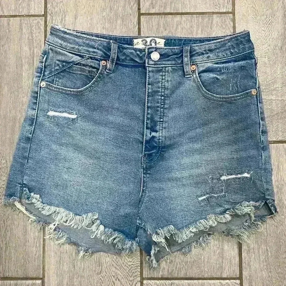 Free People Pants - We The Free High Waist Curvy Denim Shorts Size 30